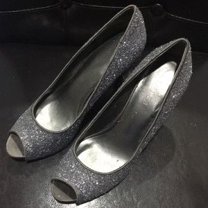Nine West Silver Heels